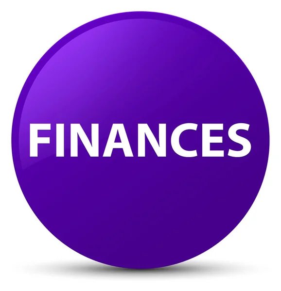 Finances purple round button — Stock Photo, Image