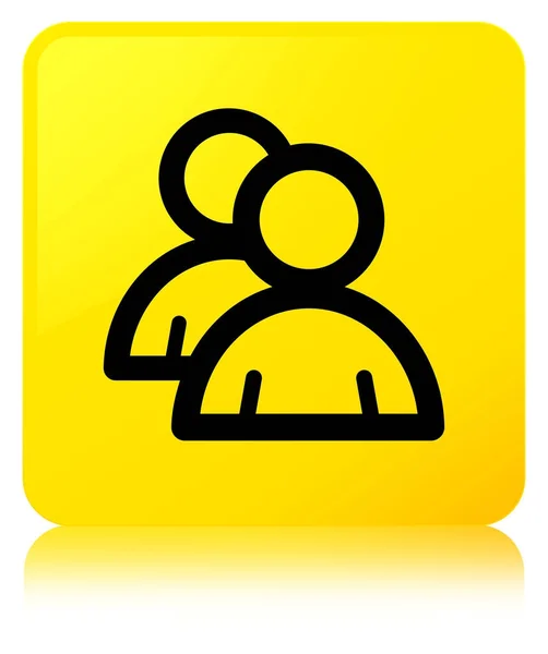 Gruppo icona giallo quadrato pulsante — Foto Stock