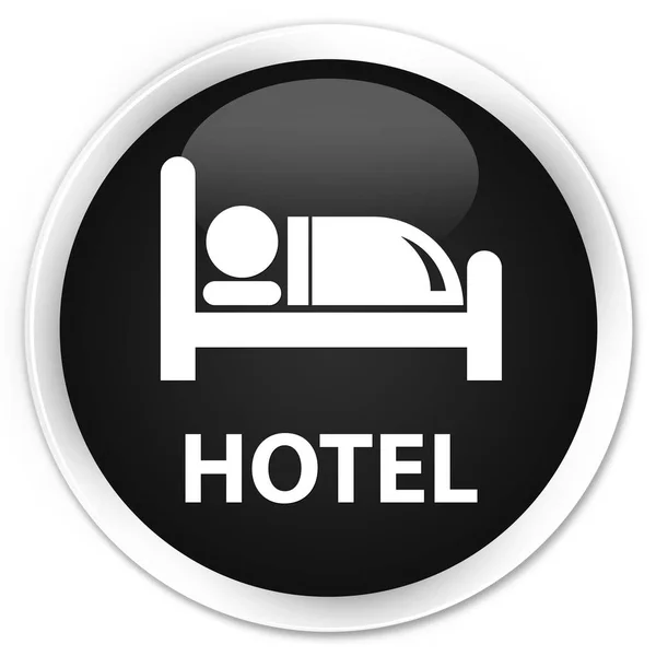 Bouton rond noir premium Hotel — Photo