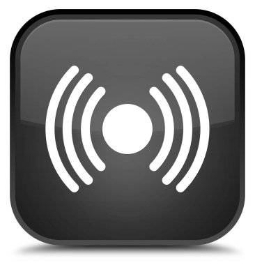 Ağ sinyali kutsal kişilerin resmi özel siyah kare düğme