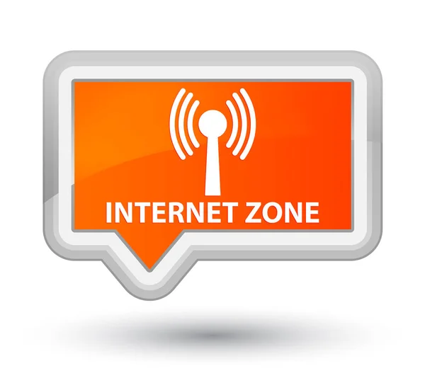 Zona Internet (jaringan wlan) tombol banner oranye utama — Stok Foto