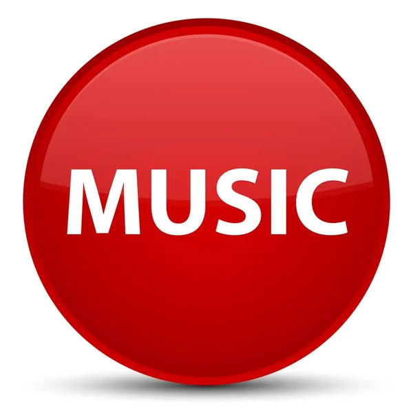 Musica speciale pulsante rotondo rosso — Foto Stock