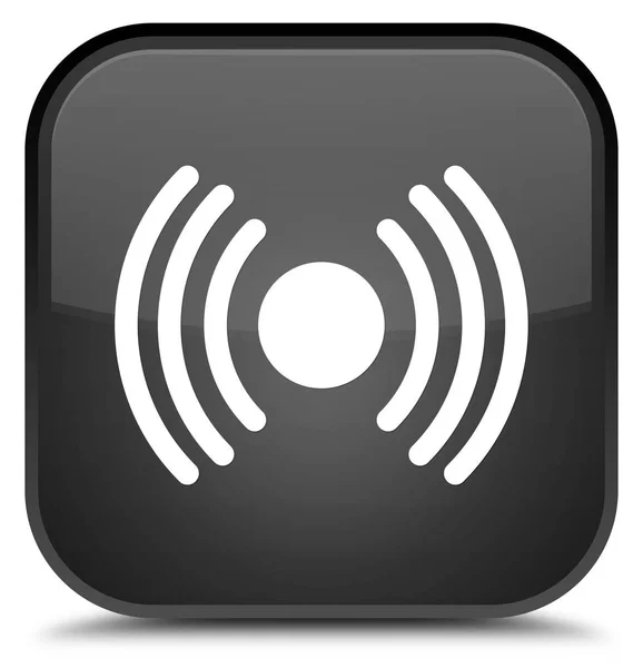 Network signal icon special black square button — Stock Photo, Image