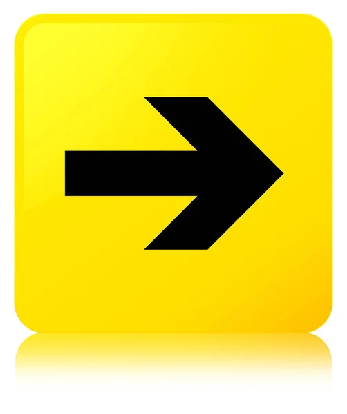 Наступна кнопка зі стрілкою жовта квадратна кнопка — стокове фото