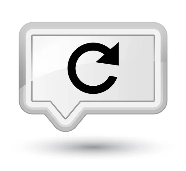 Responder ícone girar botão banner branco primo — Fotografia de Stock