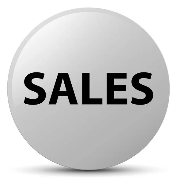 Sales white round button — Stock Photo, Image