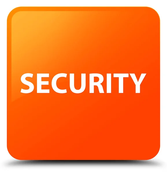 Кнопка безпеки помаранчевого квадрата — стокове фото