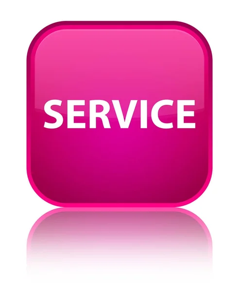 Service särskilda rosa fyrkantig knapp — Stockfoto