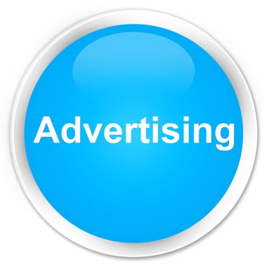 Reklam sigorta primi camgöbeği mavi yuvarlak düğmesi