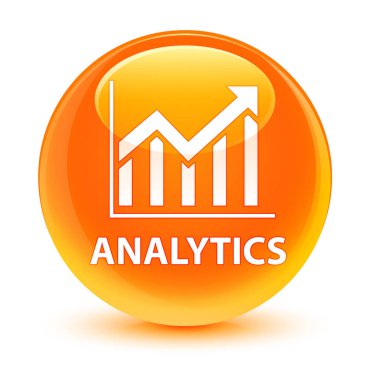 Analytics (istatistik simgesi) cam gibi turuncu yuvarlak düğmesine