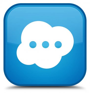 Beyin kutsal kişilerin resmi özel camgöbeği mavi kare düğme