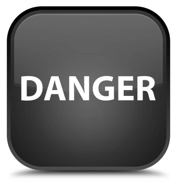 Tehlike özel siyah kare düğme