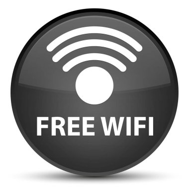 Ücretsiz Wi-Fi özel siyah yuvarlak düğmesi