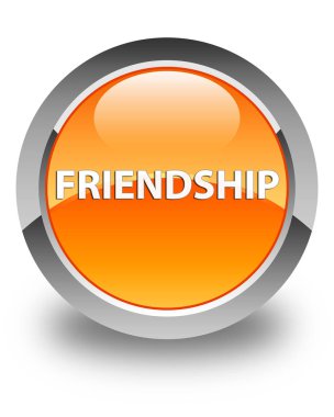 Dostluk parlak turuncu yuvarlak düğme