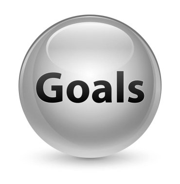 Gol camsı beyaz yuvarlak düğmesi