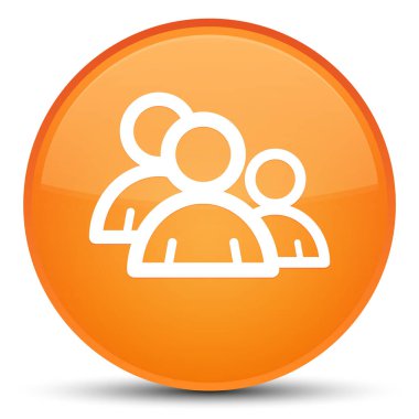 Grup simgesi özel turuncu yuvarlak düğmesine