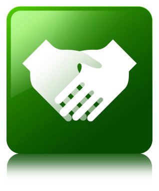 El sıkışma simgesi yeşil kare düğme