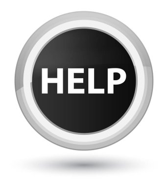 Yardım ana siyah yuvarlak düğmesi