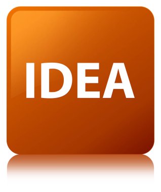 Fikir kahverengi kare düğme