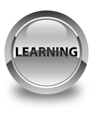 Parlak beyaz yuvarlak düğme öğrenme