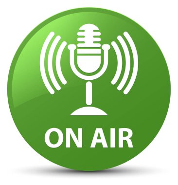 Hava (mikrofon simgesi) yumuşak yeşil yuvarlak düğmesi