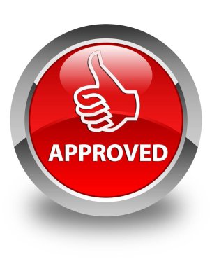 (Simge Yaşasın) parlak kırmızı düğmesi onaylı