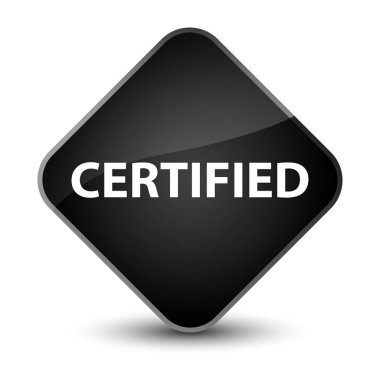 Zarif siyah elmas düğmesini sertifikalı