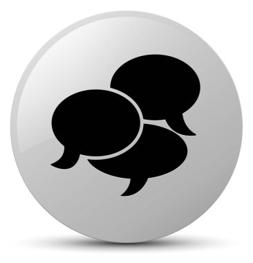 Yorumlar simgesi Beyaz yuvarlak düğmesi