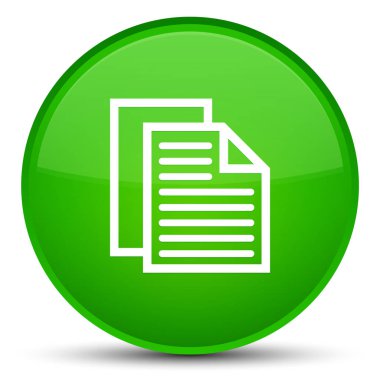 Belge sayfaları simgesi özel yeşil yuvarlak düğmesi