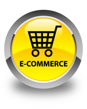 E-ticaret parlak sarı yuvarlak düğmesi
