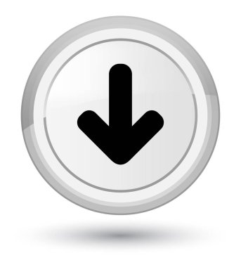 Ok simgesi baş beyaz yuvarlak düğmesini indir