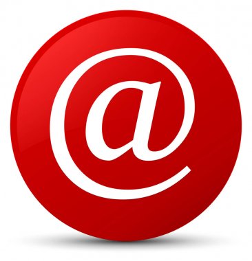 E-posta adresi simgesi kırmızı yuvarlak düğmesi