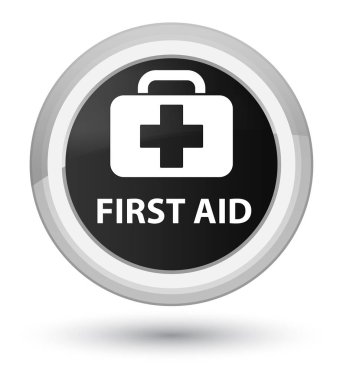 İlk yardım ana siyah yuvarlak düğmesi