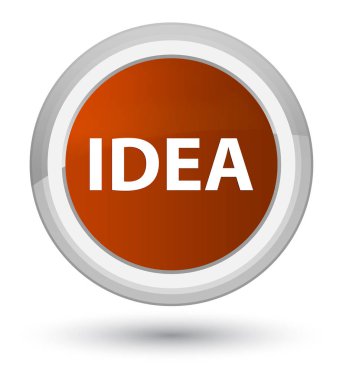 Fikir ilk kahverengi yuvarlak düğmesi