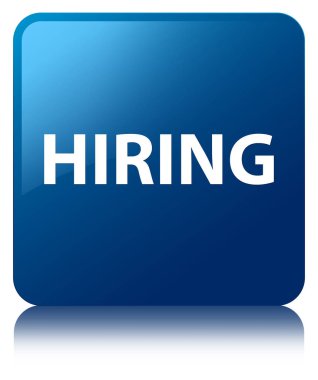 Mavi kare düğme işe