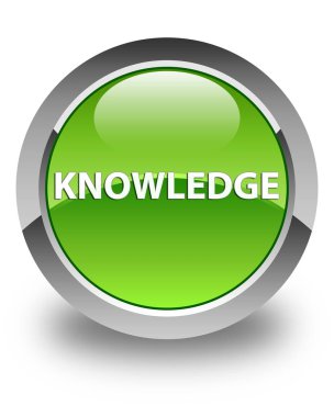 Bilgi parlak yeşil yuvarlak düğme