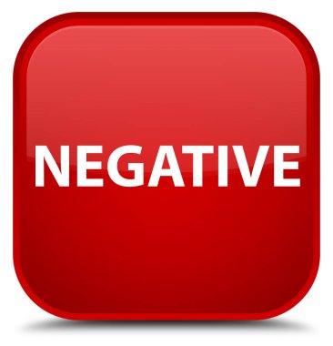 Negatif özel kırmızı kare düğme