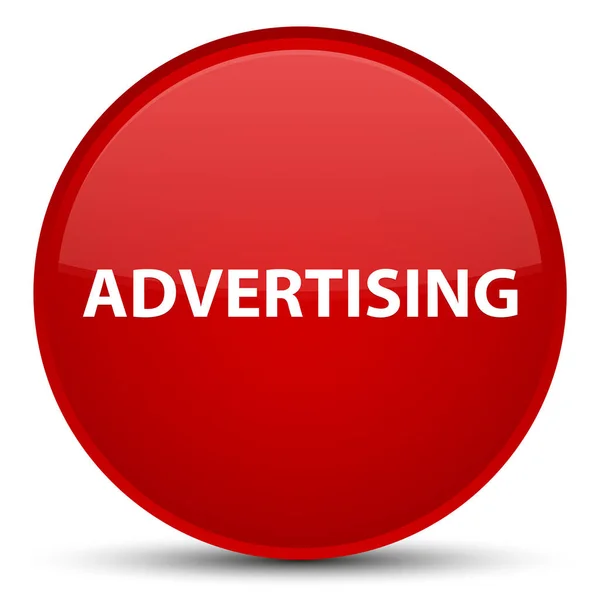 Reklám különleges piros kerek gomb — Stock Fotó