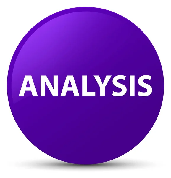 Analizy fioletowy okrągły przycisk — Zdjęcie stockowe