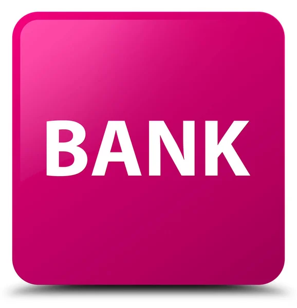 Banca pulsante quadrato rosa — Foto Stock