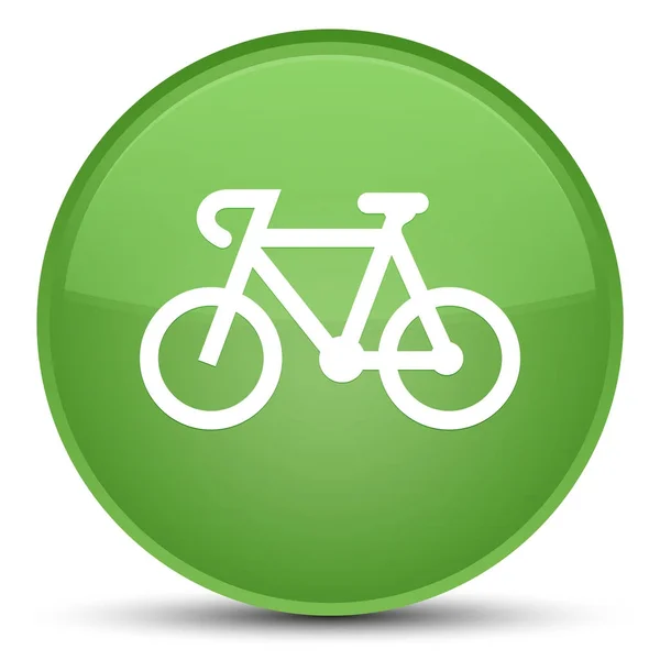 Ποδήλατο εικονίδιο ειδικό μαλακό πράσινο στρογγυλό κουμπί — Φωτογραφία Αρχείου