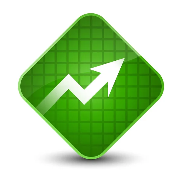 İş grafik simge zarif yeşil elmas düğmesini — Stok fotoğraf