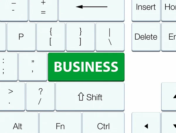 Przycisk klawiatury zielony biznes — Zdjęcie stockowe