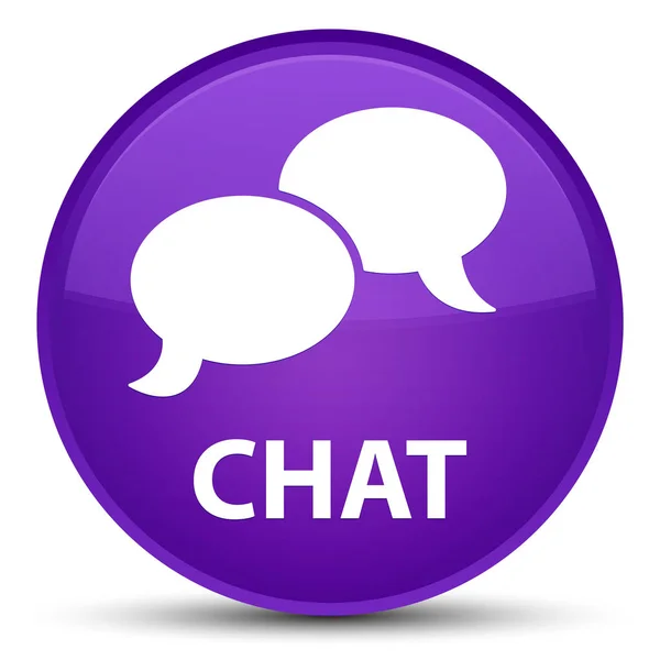 Chat especial púrpura botón redondo — Foto de Stock