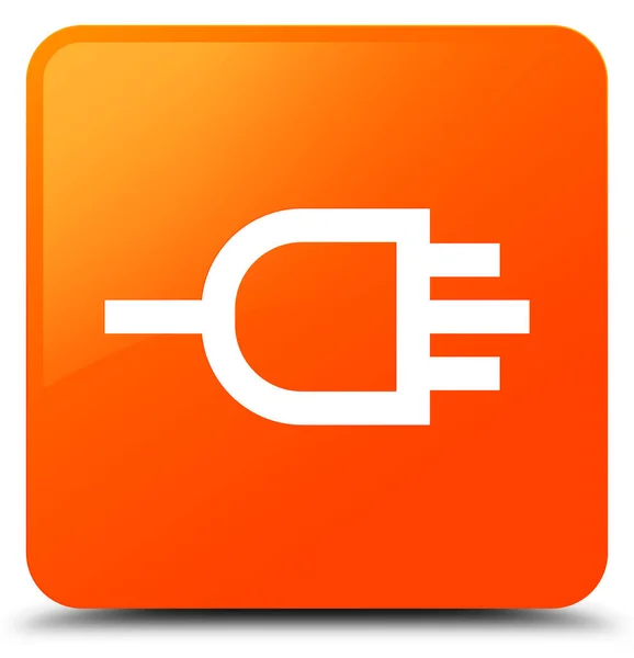 Verbinden Symbol orange quadratische Taste — Stockfoto