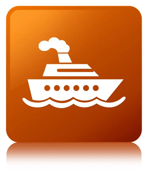 Vierkante knoop van het pictogram bruin van cruise-schip — Stockfoto