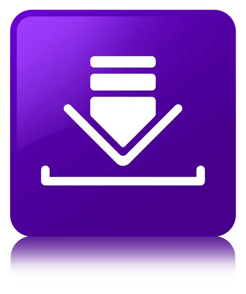 Download icon purple square button — Stock Photo, Image