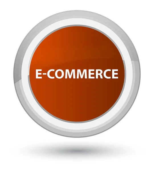 E-commerce prime brown round button — Stock Photo, Image