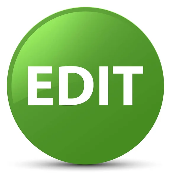 Editar botón redondo verde suave — Foto de Stock