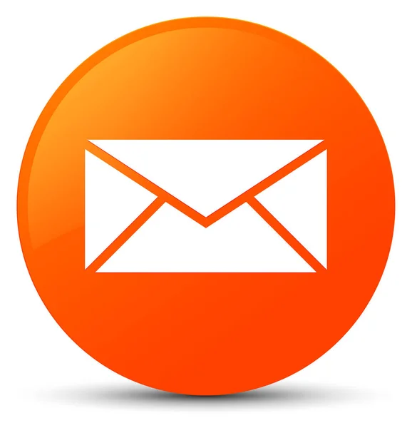 Email icon orange round button — Stock Photo, Image